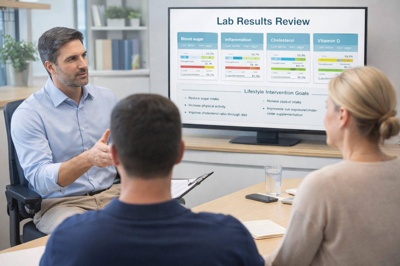 Health coaching clinical rounds environment